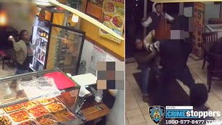 Video shows wild brawl at Brooklyn restaurant [upl. by Akehsar176]