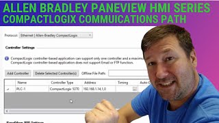 Allen Bradley Panelview 800 HMI to Compactlogix PLC Communications [upl. by Wilder533]