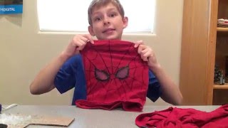 DIY spiderman mask tutorial [upl. by Eniahpets31]