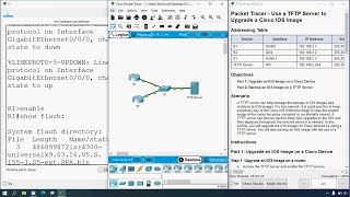 1076 Packet Tracer  Use a TFTP Server to Upgrade a Cisco IOS Image [upl. by Apostles]