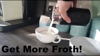 How to Get More Froth from Your Nespresso Coffee Aeroccino  Nespresso tips and help [upl. by Croteau]