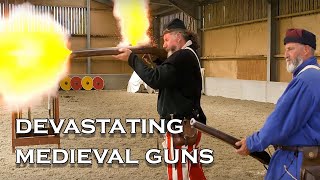 Medieval 100 Cal Blackpowder impact How effective were early guns in the medieval period [upl. by Avilo]