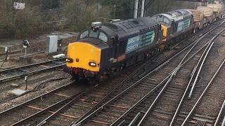 Dungeness Nuclear Flask train 37610 37602 [upl. by Galven]