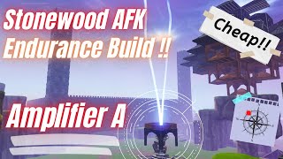 Fortnite STW Stonewood endurance build AFK  Amplifier A  CHEAP BUILD [upl. by Sedgewake]