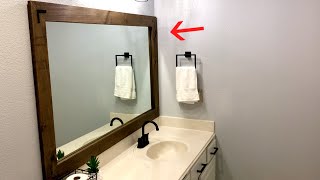 How To Easily Make A Custom Mirror Frame [upl. by Ettennil]