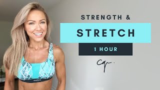 1 Hour STRENGTH amp STRETCH WORKOUT at Home  Day Five of Five [upl. by Prudence]