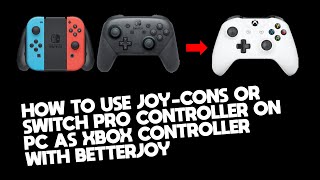 How to use Nintendo Switch Controllers on PC Joycons or Pro controller with Betterjoy [upl. by Ellehcram]