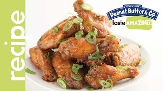 Sweet amp Spicy Peanut Butter Chicken Wings recipe [upl. by Hermina]