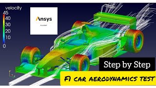 Formula 1 Aerodynamics test by Ansys fluent External Aerodynamics  Lift and drag calculation [upl. by Walker42]