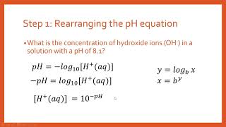 How to Calculate Hydroxide ion OH Concentration from pH [upl. by Nauqaj]