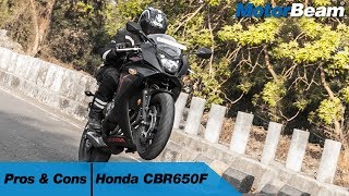 Honda CBR650F  Pros amp Cons  MotorBeam [upl. by Niwhsa]