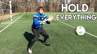 HOW TO CATCH HARD SHOTS IN SOCCER  GOALKEEPER TRAINING [upl. by Gordie25]