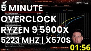 5 Minute Overclock Ryzen 9 5900X to 5223 MHz [upl. by Aicrop147]