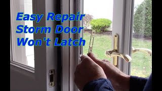 How To Fix A Storm Door That Wont Latch [upl. by Alyehc]