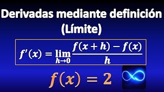 01 Derivada usando definición como límite [upl. by Evadne307]