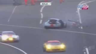 Allan Simonsen fatal crash 2013 Le Mans 24 hours [upl. by Brookhouse]