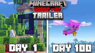 Surviving 100 Days in the MINECRAFT TRAILER [upl. by Carla]