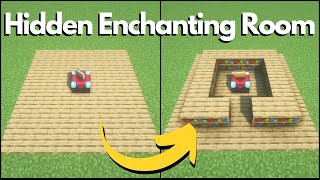 Minecraft  Simple Hidden Redstone Enchanting Room Tutorial [upl. by Yellat]