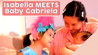 ISABELLA Meets GABRIELA For the First Time Giving Birth [upl. by Airbma]