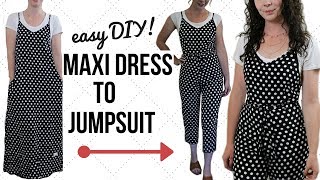 Easy Dress to Jumpsuit Refashion  Episode 14 [upl. by Mellar191]