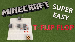 Minecraft How to build a TFlip Flop Easy Redstone tutorial [upl. by Wileen422]