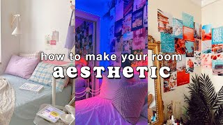 how to make your room aesthetic✨with things at home  cheap decor [upl. by Yekcim722]