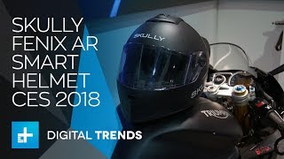 Skully Fenix AR Smart Motorcycle Helmet  Hands On at CES 2018 [upl. by Rawde45]