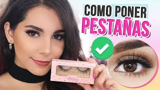 CÓMO PONER PESTAÑAS POSTIZAS FÁCIL PASO A PASO Tips ♥ Jimena Aguilar [upl. by Ifen252]