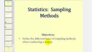 Statistics Sampling Methods [upl. by Hilel]