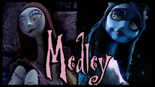 ♪ Sallys Song and Corpse Bride Medley ORIGINAL LYRICS by Trickywi [upl. by Shay391]