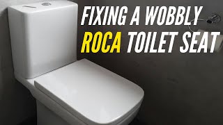 How to fix a wobbly Roca toilet seat 🚽🪛 [upl. by Zoes]