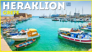 WALKING TOUR IN HERAKLION  CRETE  GREECE  4K [upl. by Dyun500]