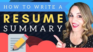 How To Write A Resume Summary  Sample Resume Template [upl. by Vacuva]