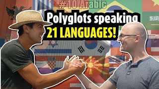 unique encounter between 2 polyglots in 21 languages [upl. by Anavlis]