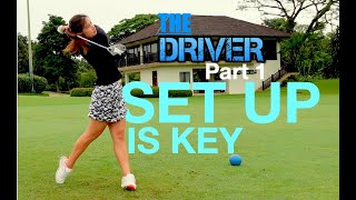 Driver Set Up is Key  Part 1  Golf with Michele Low [upl. by Amehsyt741]