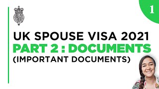 UK SPOUSE VISA 2021  PART 21 Documents Important Documents [upl. by Roz]