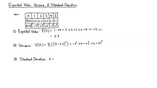 Expected Value Variance amp Standard Deviation [upl. by Hooper]