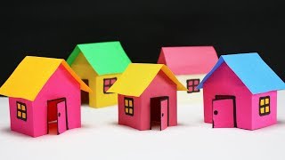 How to make Paper House for school project  Paper Craft [upl. by Basile162]