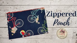 EASY BEGINNER ZIPPERED POUCH WITH LINING [upl. by Mmada]