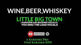 Little Big Town  Wine Beer Whiskey  YOU SING THE LEAD VOCALS KARAOKE [upl. by Rebbecca630]