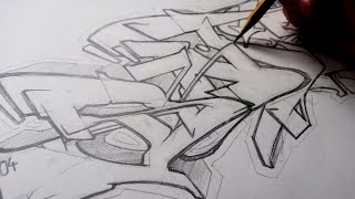 How to draw a Graffiti piece [upl. by Anirdnaxela]