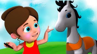 Chal Mere Ghode Tik Tik  Hindi Rhymes for Children  चल मेरे घोड़े  Kids Tv India [upl. by Reine]