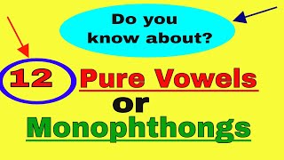 How to pronounce correctly in English part3  Monophthongs  12 pure vowels [upl. by Anderegg204]