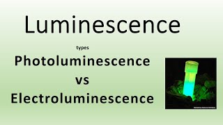 Photoluminescence vs Electroluminescence Material science [upl. by Dodson]