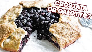 Homemade Blueberry Crostata Recipe Galette  Homemade Whipped Cream [upl. by Othe637]