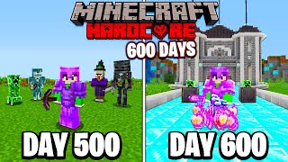 I Survived 600 Days in HARDCORE Minecraft [upl. by Akirdnahs104]