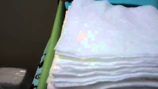 Gerber prefold cloth diapering [upl. by Thurlough]