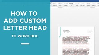 How to add custom letterhead to Word document [upl. by Lalitta]